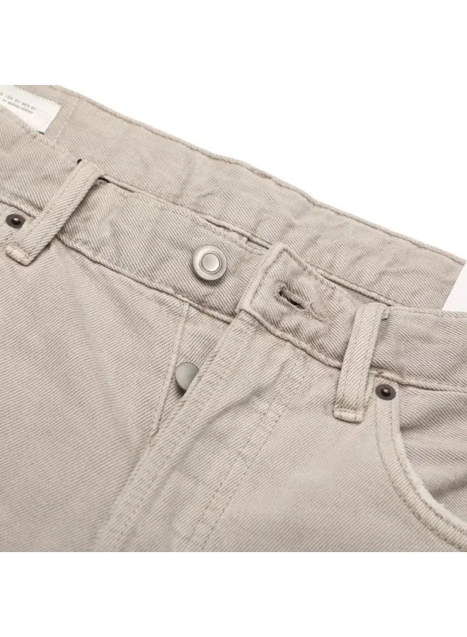 Джинсы с эффектом потертости и необработанным краем, Zara, хаки-серый — фото 4