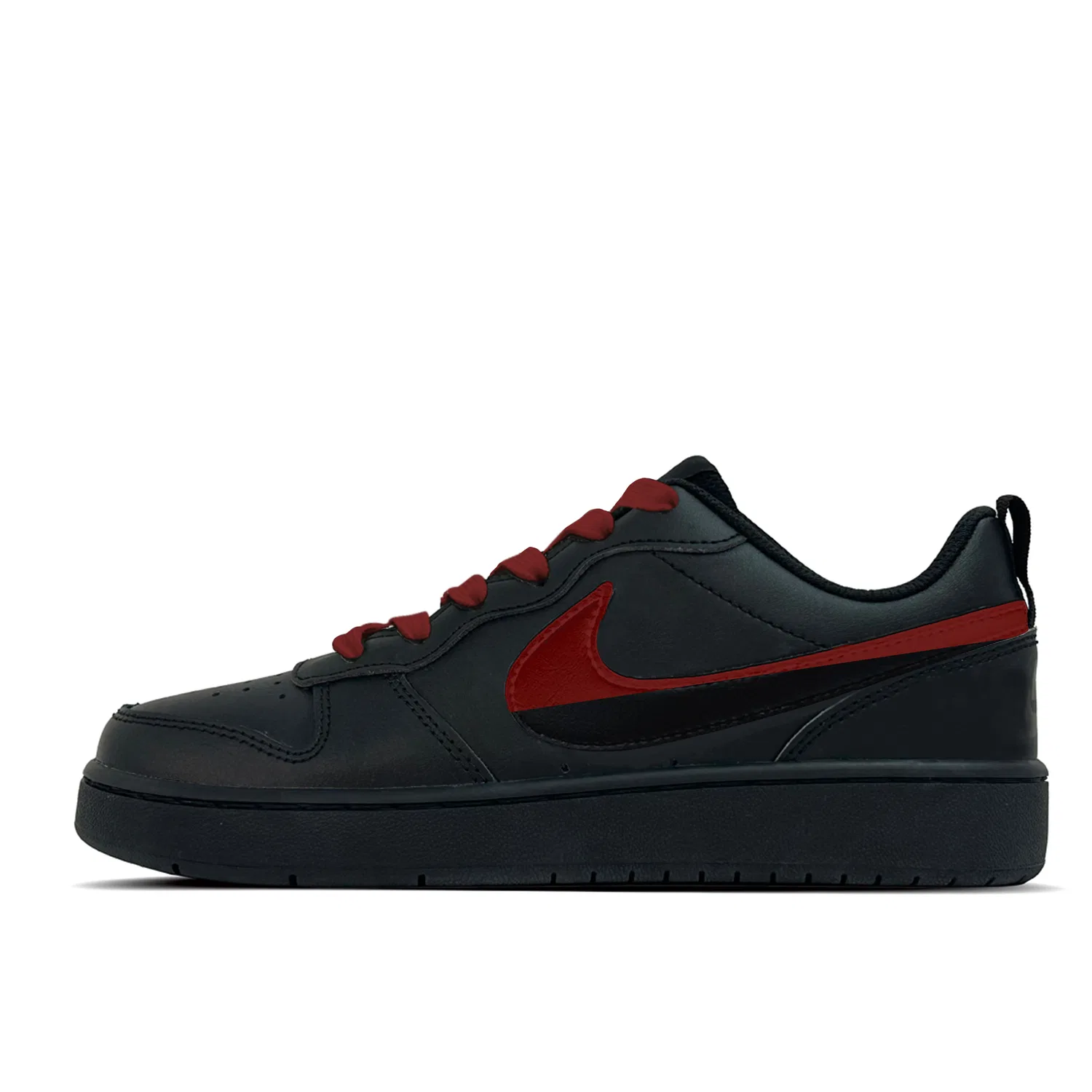 Детские кроссовки для скейтбординга с принтом Court Borough Kids' Skateboarding Shoes Grade School Nike, Black