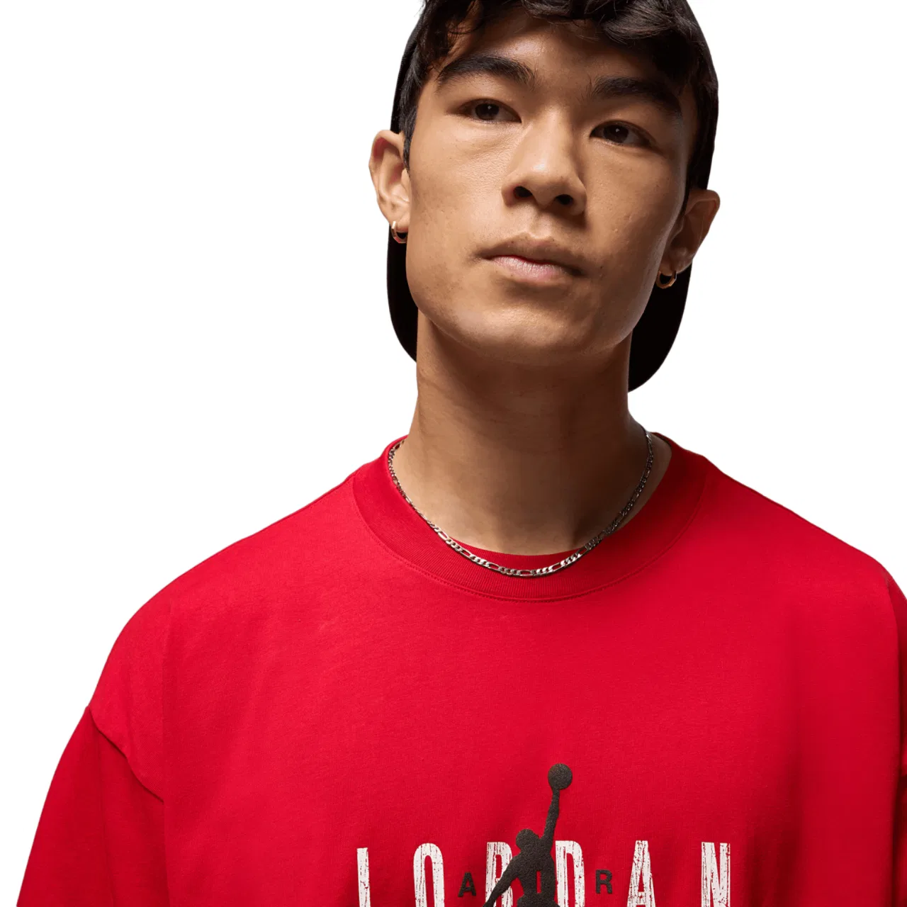 Мужская футболка Brooklyn Air Oversized Crew Jordan, черный/красный — фото 3