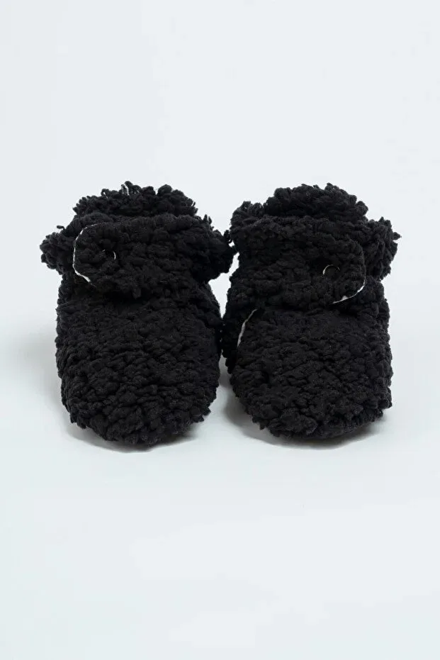 Детские тапочки для девочек и мальчиков хлопковые Babyzilla, Black — фото 3