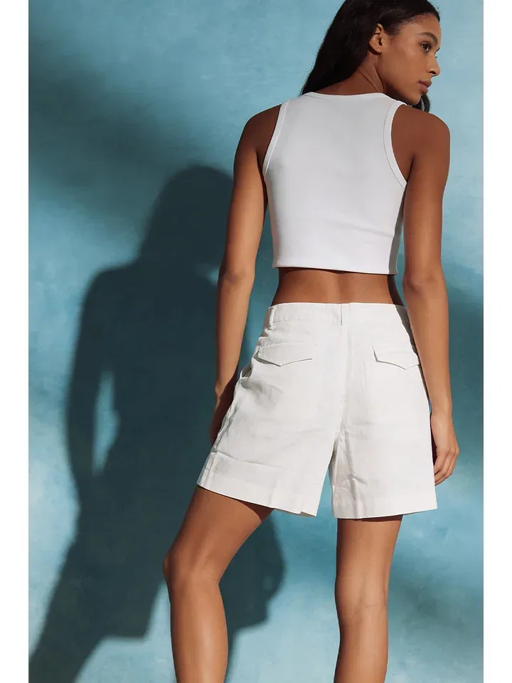 Женские шорты свободного кроя U.S. Polo Assn., White — фото 2