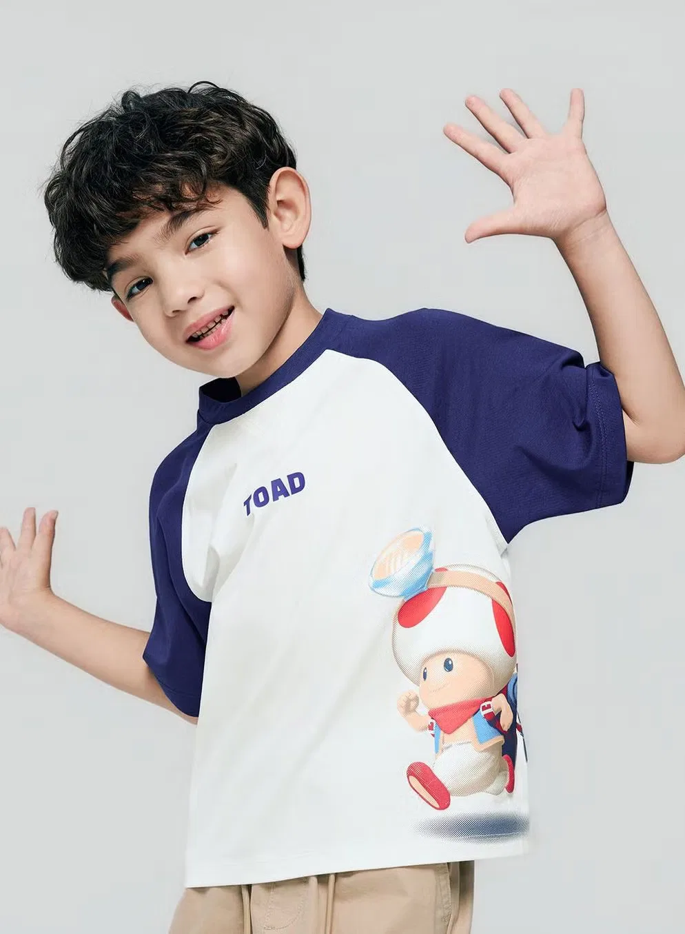Футболка с принтом Mario limited edition Giordano, синяя