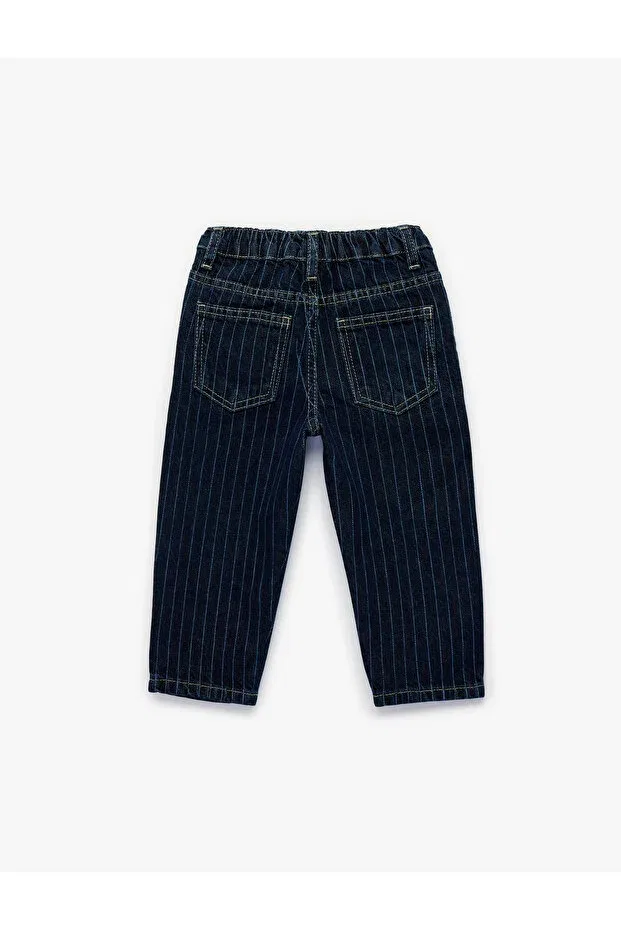 Детские джинсовые брюки для девочек скинни Koton, Dark Indigo — фото 3