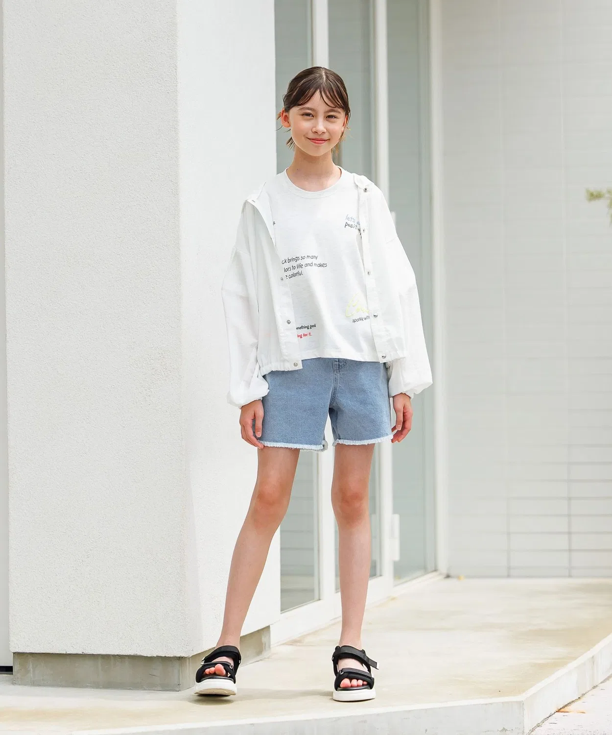 Детская куртка с капюшоном, без подкладки, с UV-защитой GLOBAL WORK, Blue — фото 3