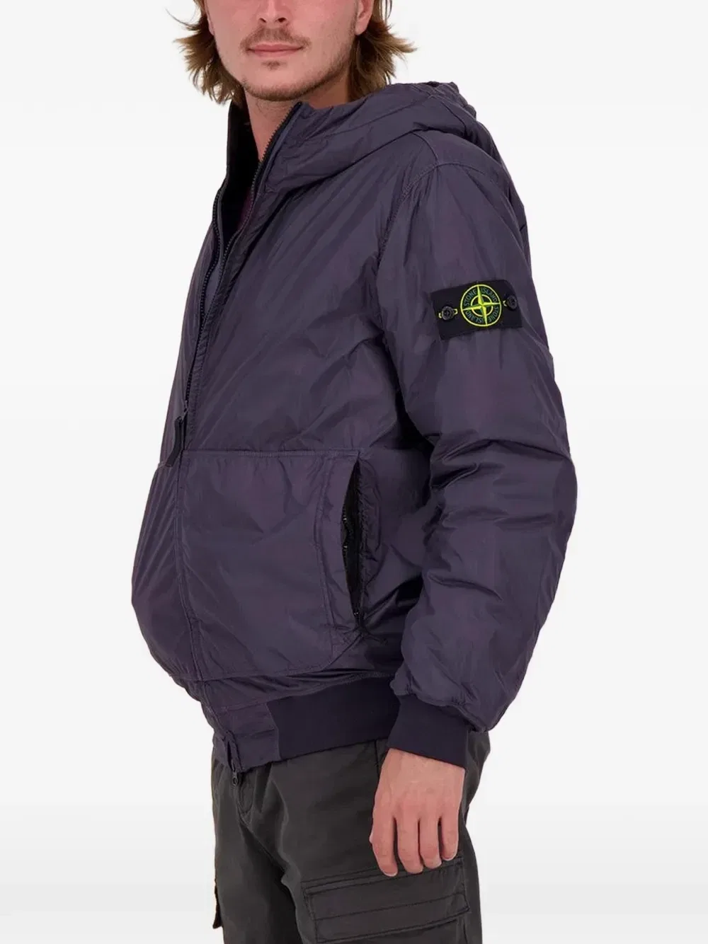 Куртка с капюшоном Crinkle Reps Stone Island, синий — фото 3