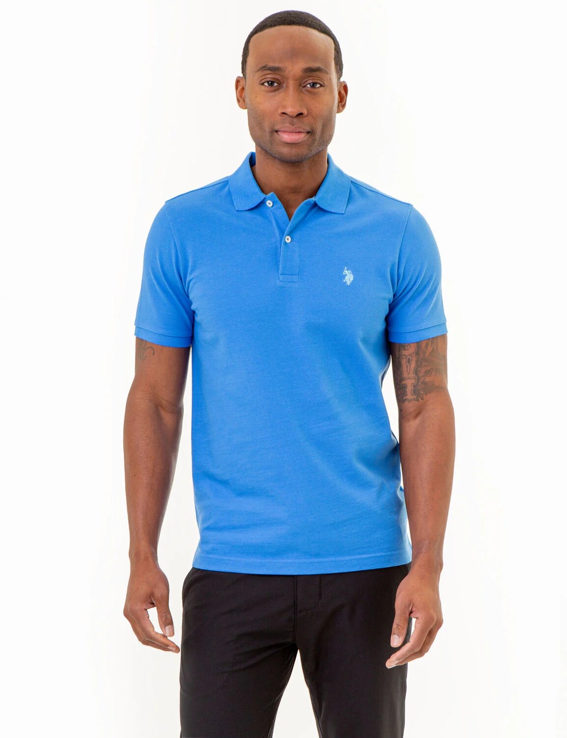 

Футболка поло U.S. Polo Assn. Slim Fit Solid Pique, ярко-синий