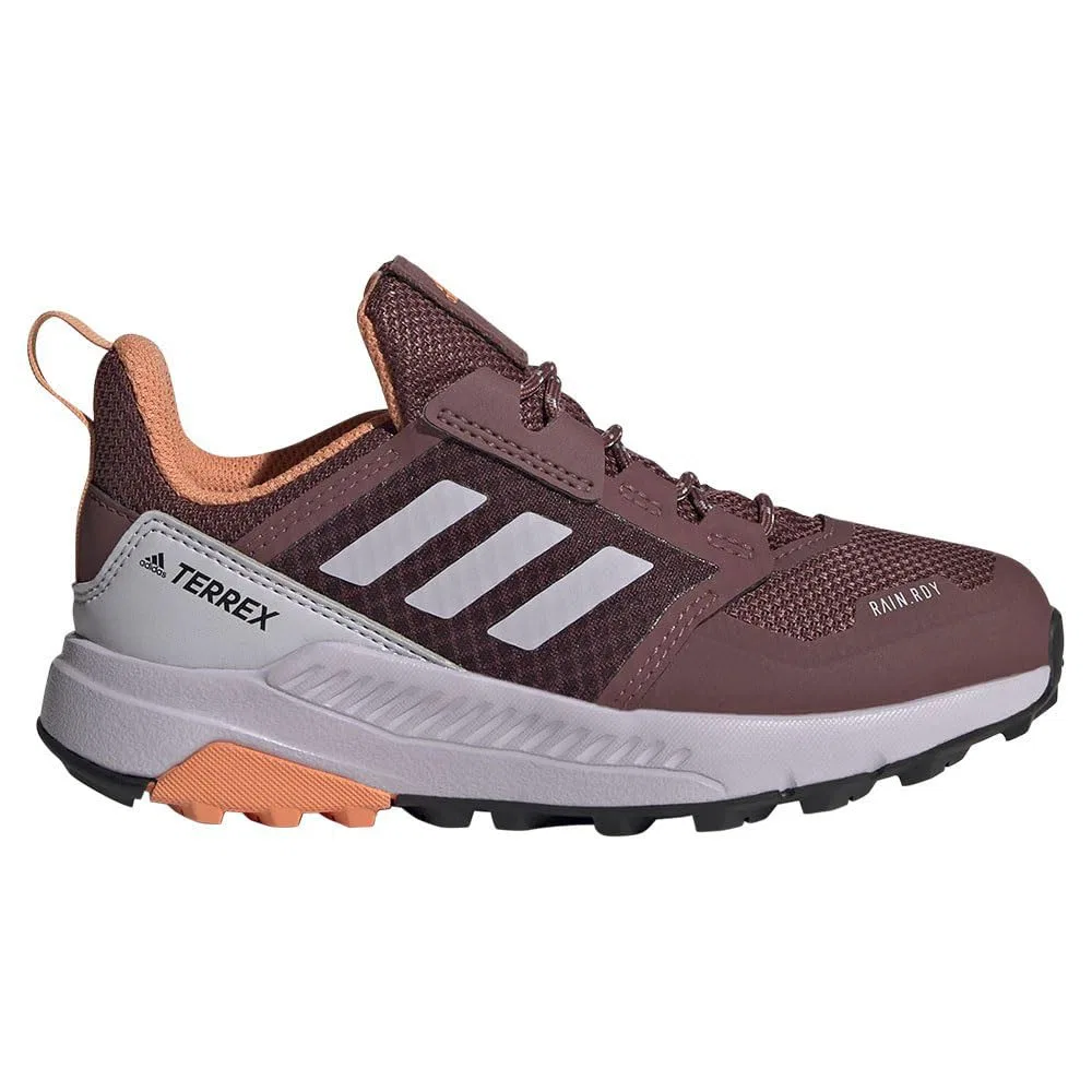 Детские ботинки для походов с водоотталкивающим верхом Terrex Trailmaker Rain.rdy Hiking Adidas, Quiet Crimson Silver Dawn Amber Tint — фото 3