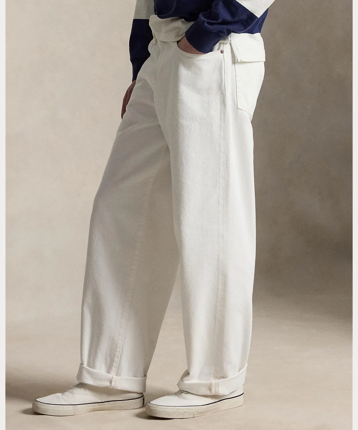 Мужские джинсы свободного кроя Rivington Relaxed POLO RALPH LAUREN, White — фото 4