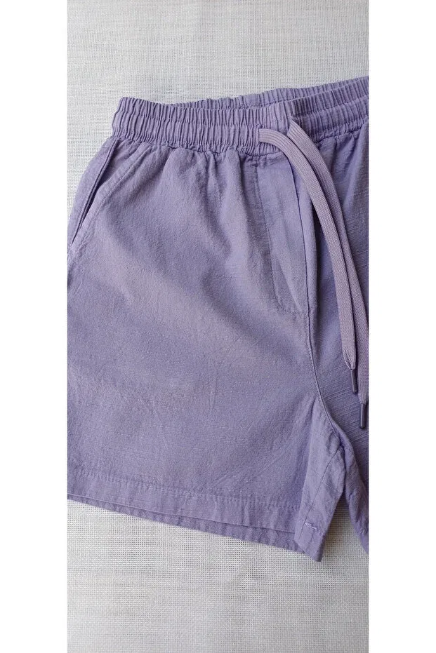 Детские шорты для девочек с широкой штаниной Reka Tekstil, Lilac — фото 4