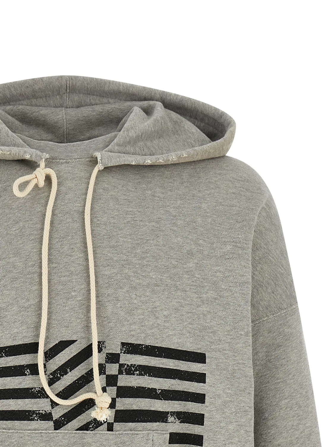 Мужское хлопковое худи с принтом Golden Goose, Gray — фото 3