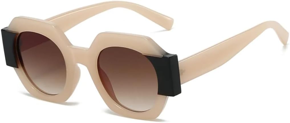 

Солнцезащитные очки с защитой UV400 | Двухцветный градиент в стиле панк | для женщин и мужчин, для занятий спортом на открытом воздухе и вождения DSVIGF, Jelly Tea Tea