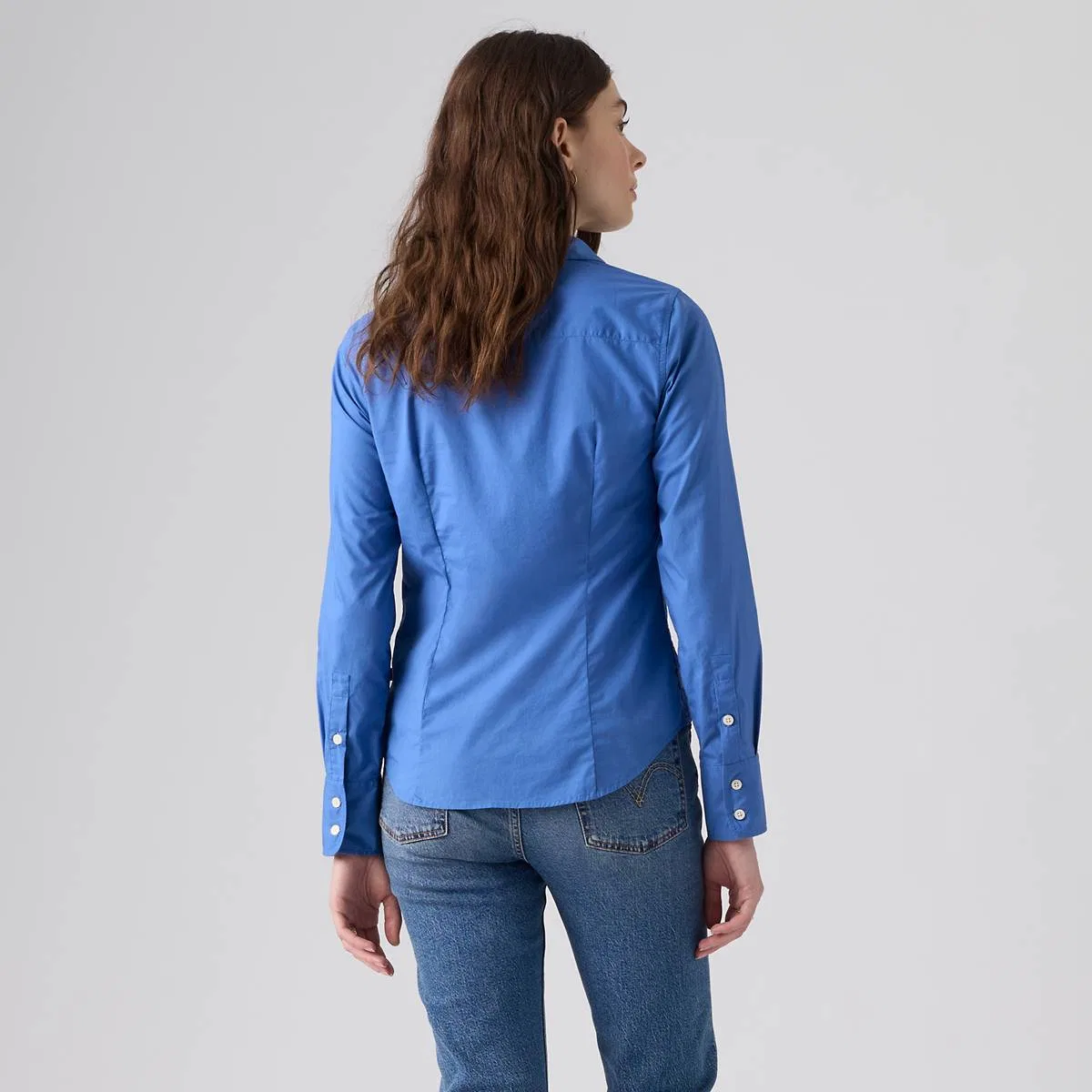 Узкая рубашка из поплина на пуговицах Levi's, Delft - Blue — фото 4