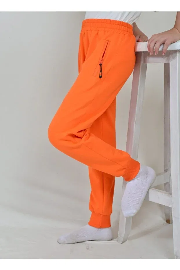 Детские спортивные штаны для мальчиков однотонные Kidspitircik, Orange