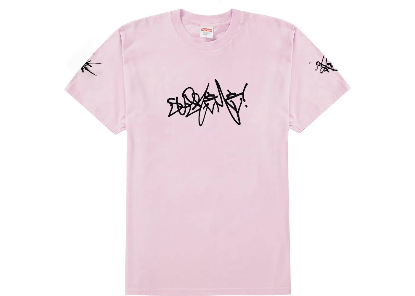 Мужская футболка с принтом Rammellzee Tag Tee Supreme, Light Pink