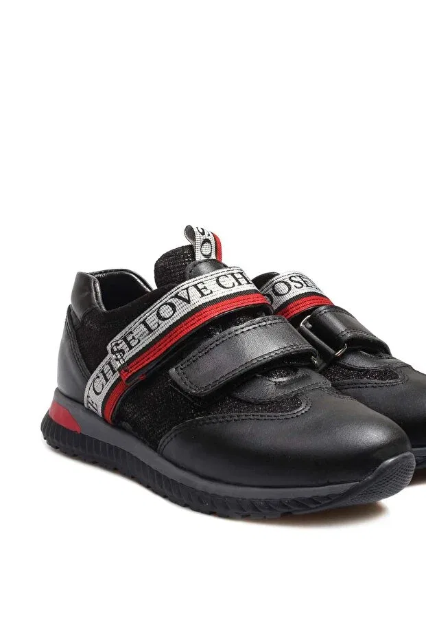 Детские кеды для девочек из натуральной кожи Fast Step, Black Silver — фото 4