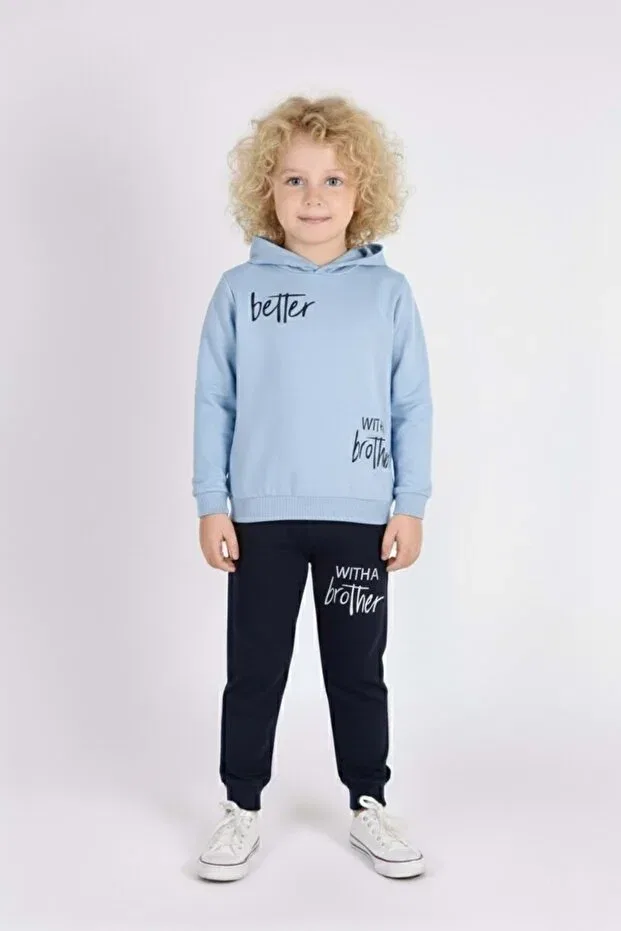 Детский спортивный костюм для мальчиков с принтом Mnk Baby&Kids, Babe Blue