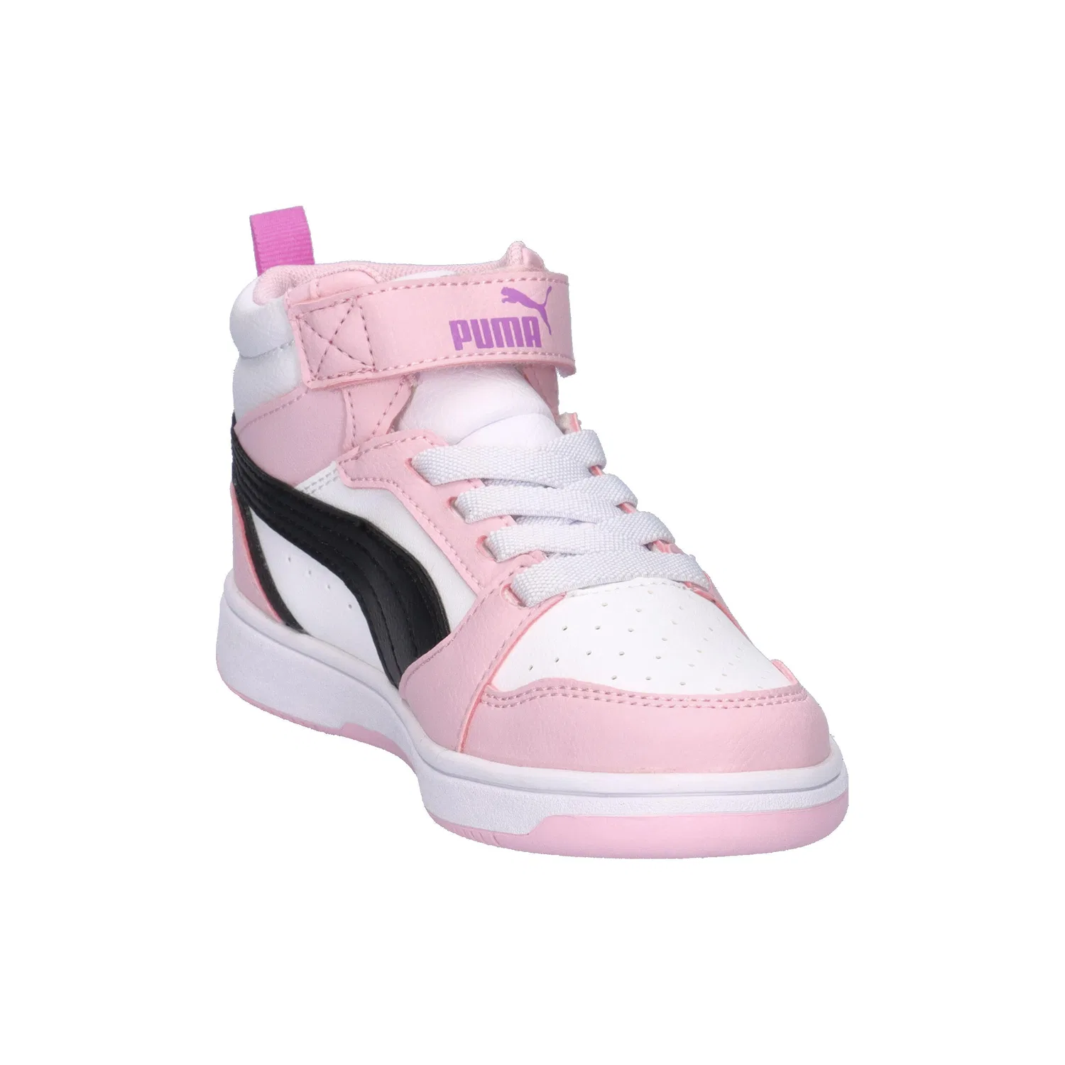 Детские кроссовки с высоким верхом Rebound V6 Mid AC+ PS Puma, Rosa Weiss — фото 2