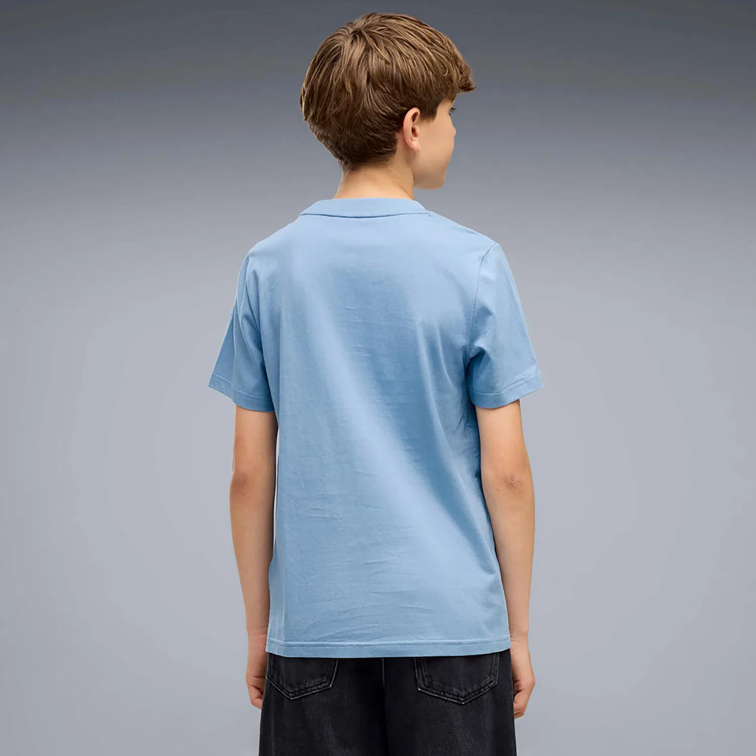 Детская футболка с центральным логотипом Puma Ess Small No.1 Logo Centered Tee B, Puma, Цвет: Blau — фото 3