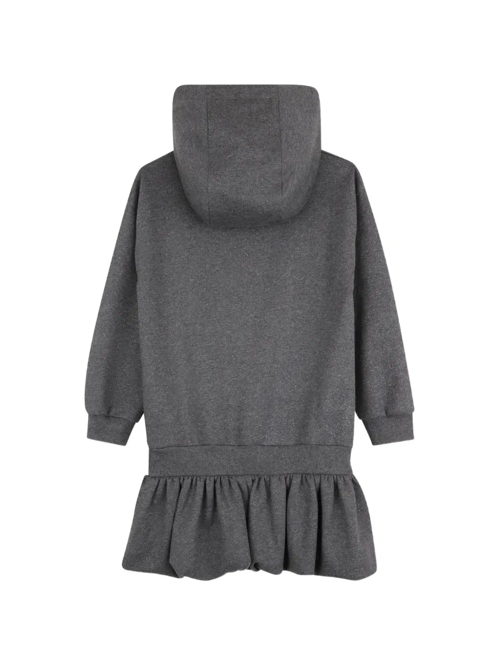 Платье с капюшоном и оборками Michael Kors Kids, серый — фото 2