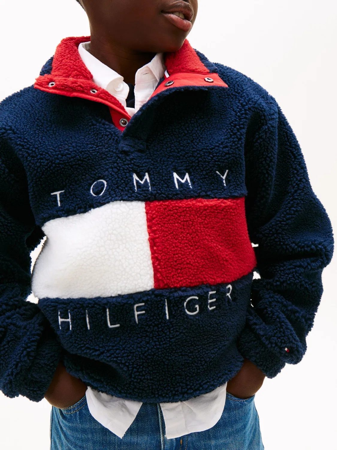 Толстовка с флисом Heritage Flag Tommy Hilfiger, синий — фото 3