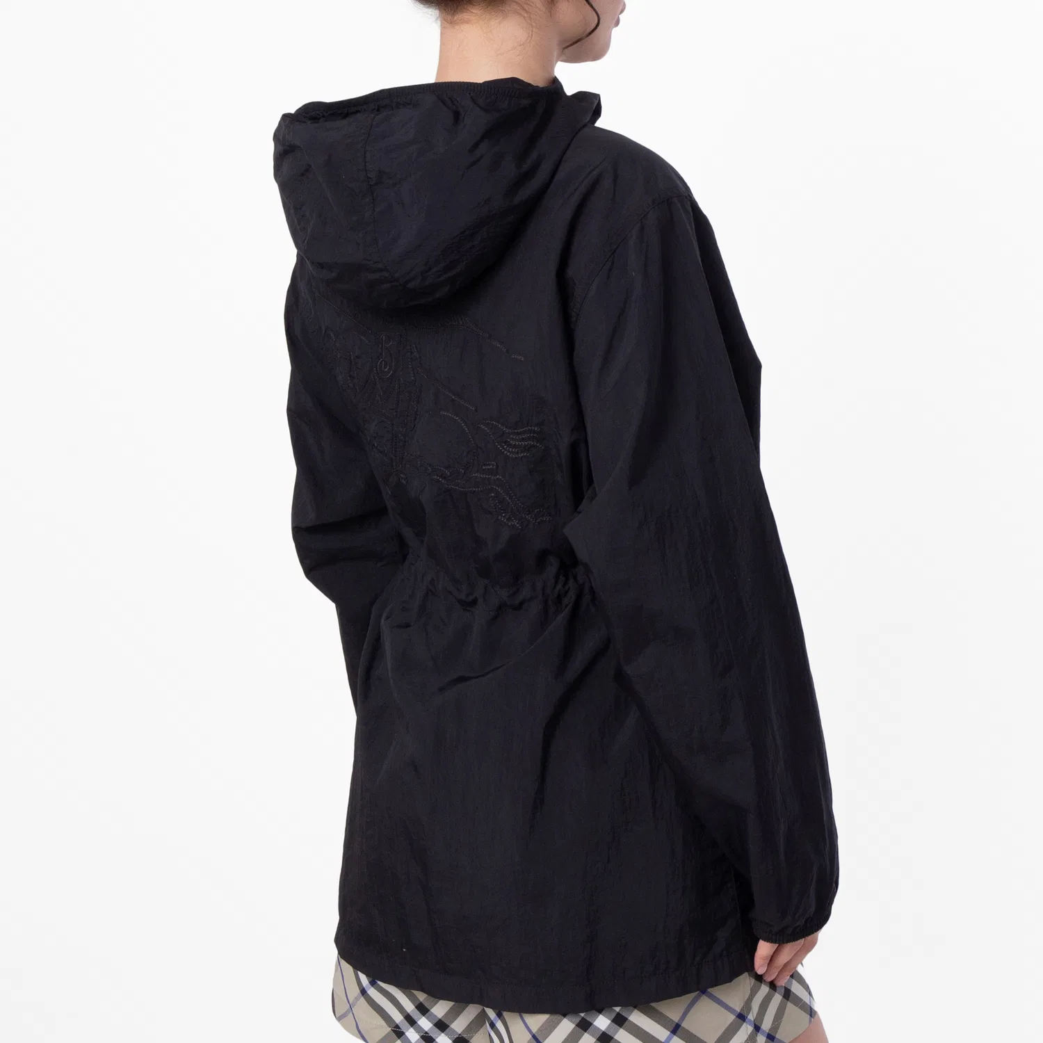 Куртка нейлоновая с капюшоном Nylon Hooded Jacket Burberry, Black — фото 4