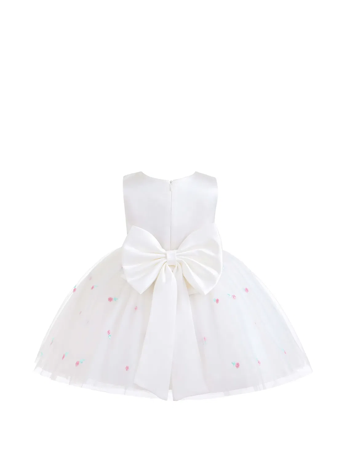 Платье из тюля с цветочной вышивкой Mimi Tutu, белый — фото 2