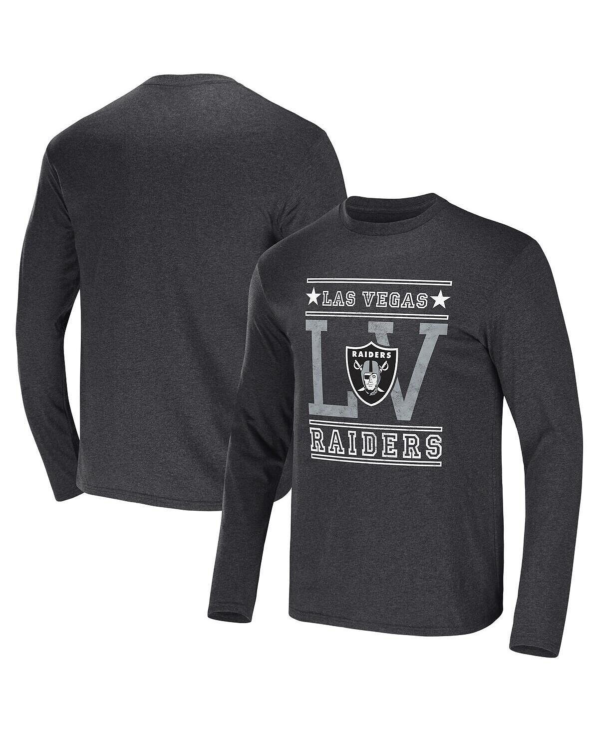 

Мужская футболка с длинным рукавом из коллекции nfl x darius rucker by heathered charcoal las vegas raiders Fanatics, мульти