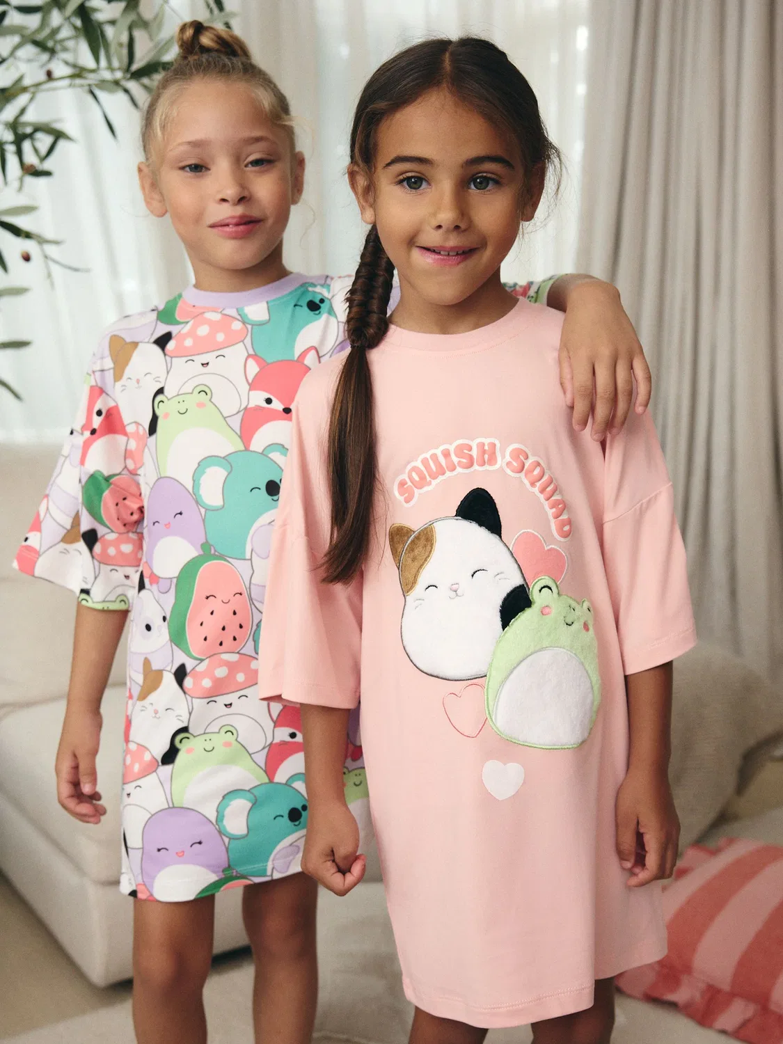 Комплект ночнушек Squishmallows, 2 шт. Next, розовый/фиолетовый