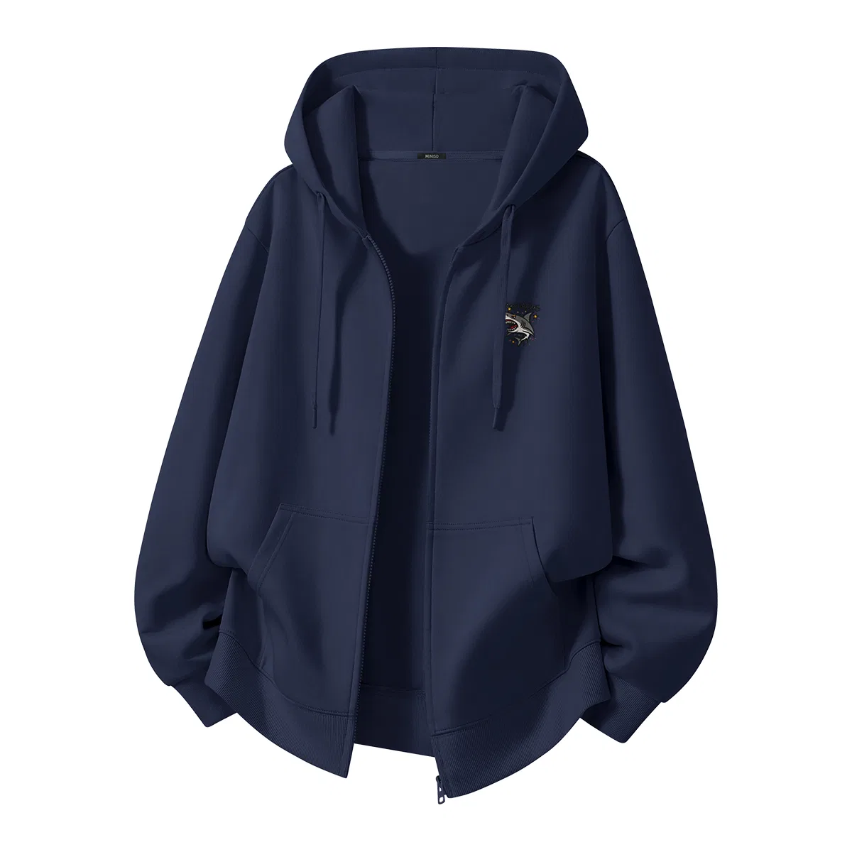 Детский худи с капюшоном средней плотности MINISO, Navy Blue — фото 4