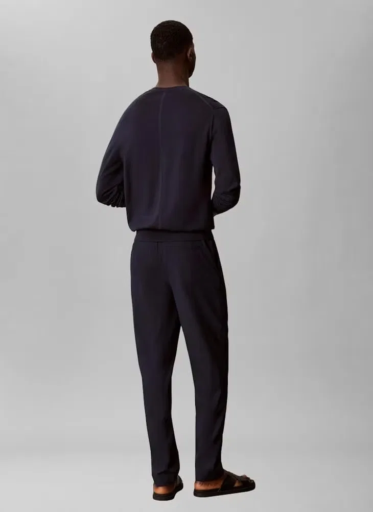 Брюки на резинке Seersucker Calvin Klein, темно-синий — фото 2