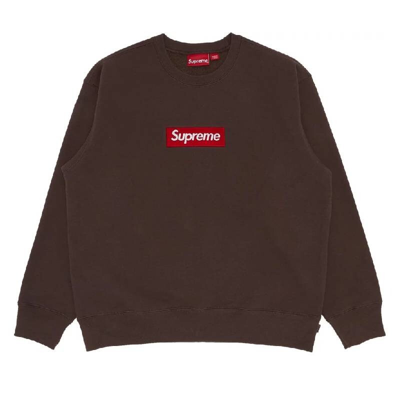 

Толстовка Supreme Box Logo Crewneck, коричневый