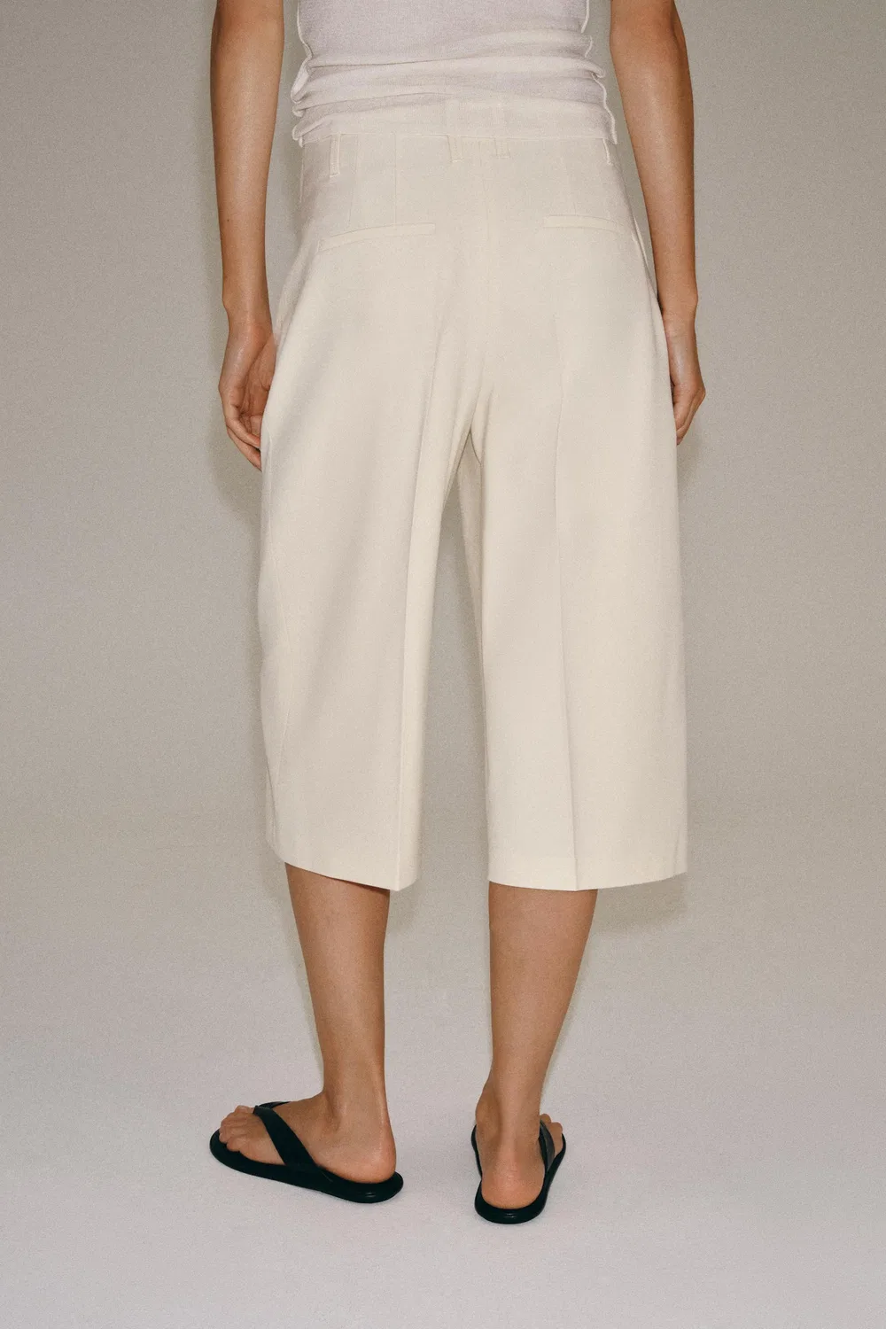 Шорты-бермуды из коллекции ZW ZARA, Beige — фото 3