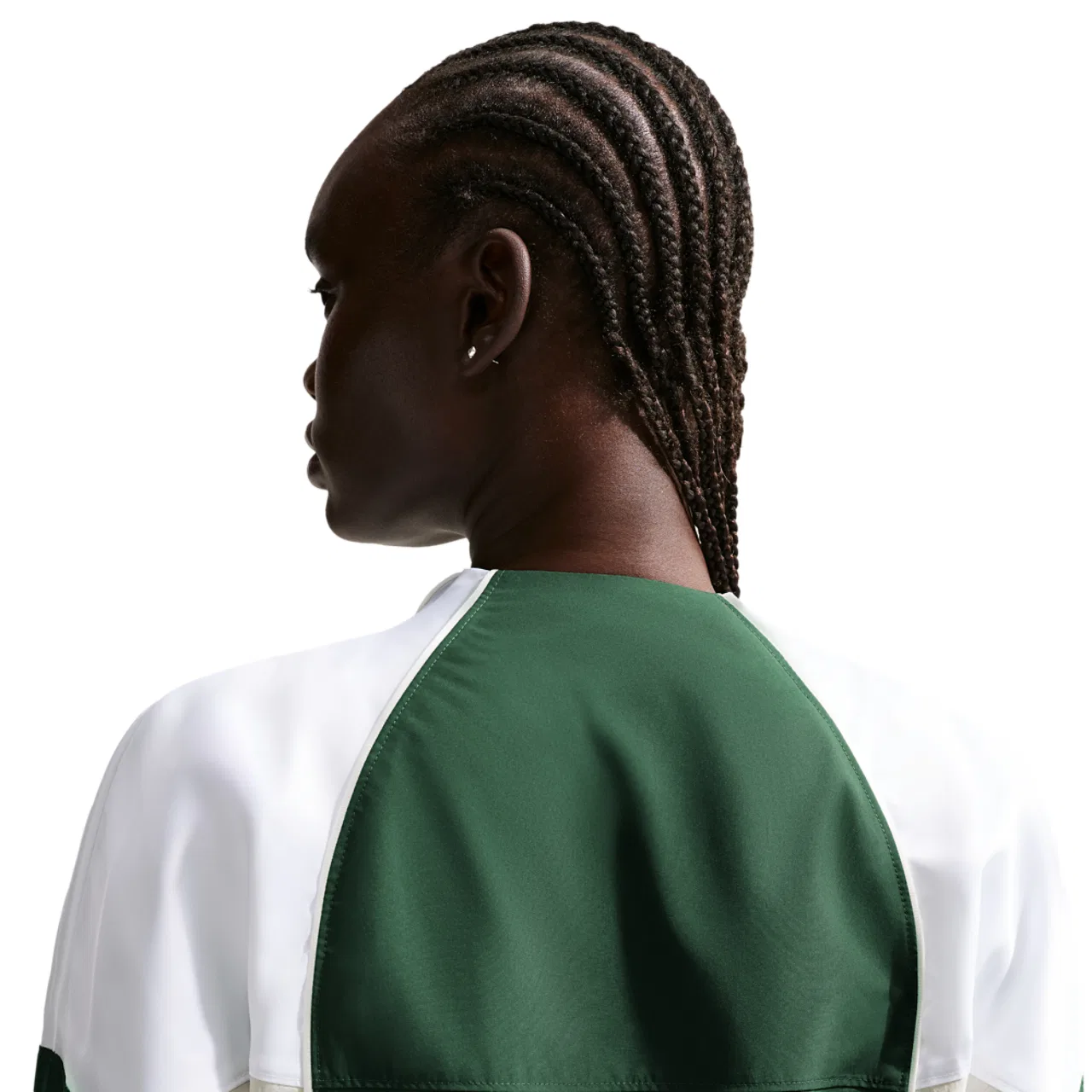 Женская куртка Shrunken Track Jacket Mod Nike, цвет Fir/Light Bone/White — фото 2