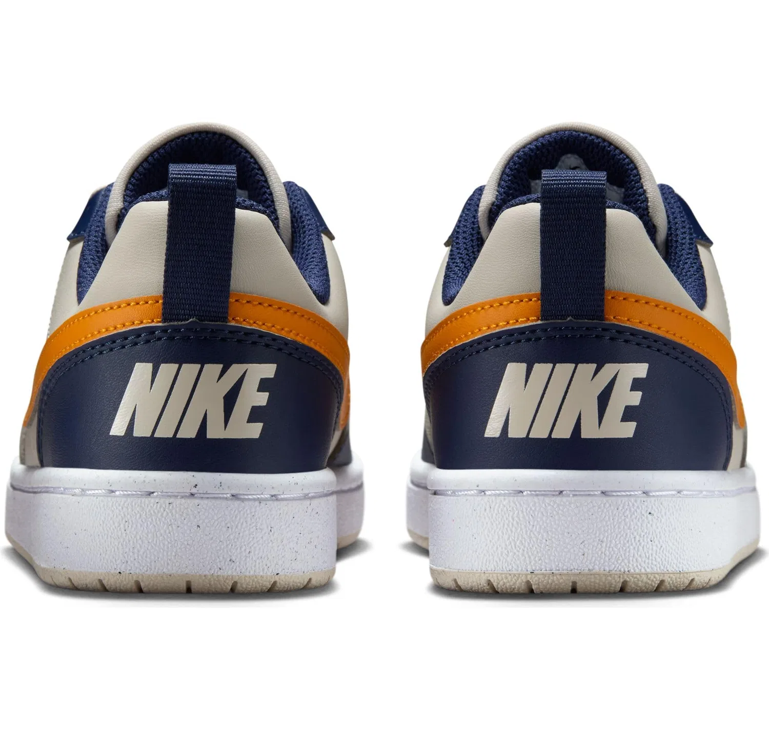 Детские кроссовки для мальчиков с кожаным верхом Court Borough Low Recraft NIKE, Lt Orewood Brn Orange Peel Mid — фото 3