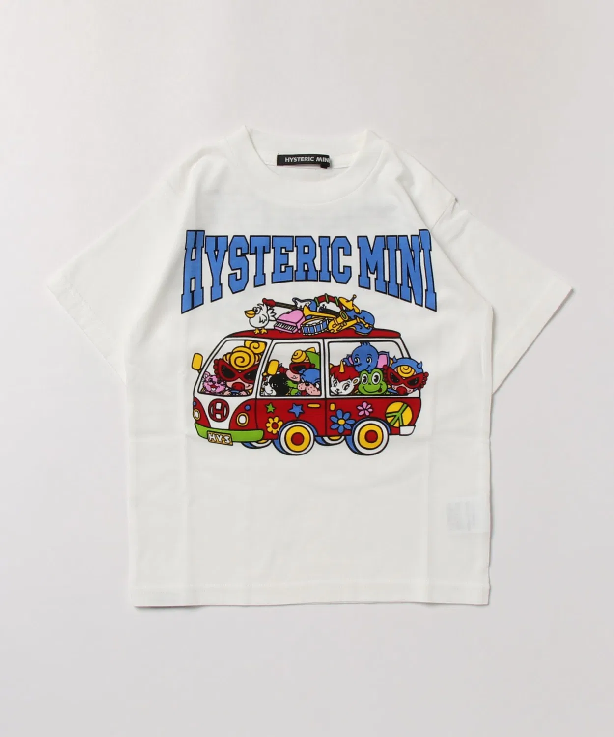 Детская футболка с принтом A DRIVE WITH HYS MINI BAND WAGON HYSTERIC MINI, White