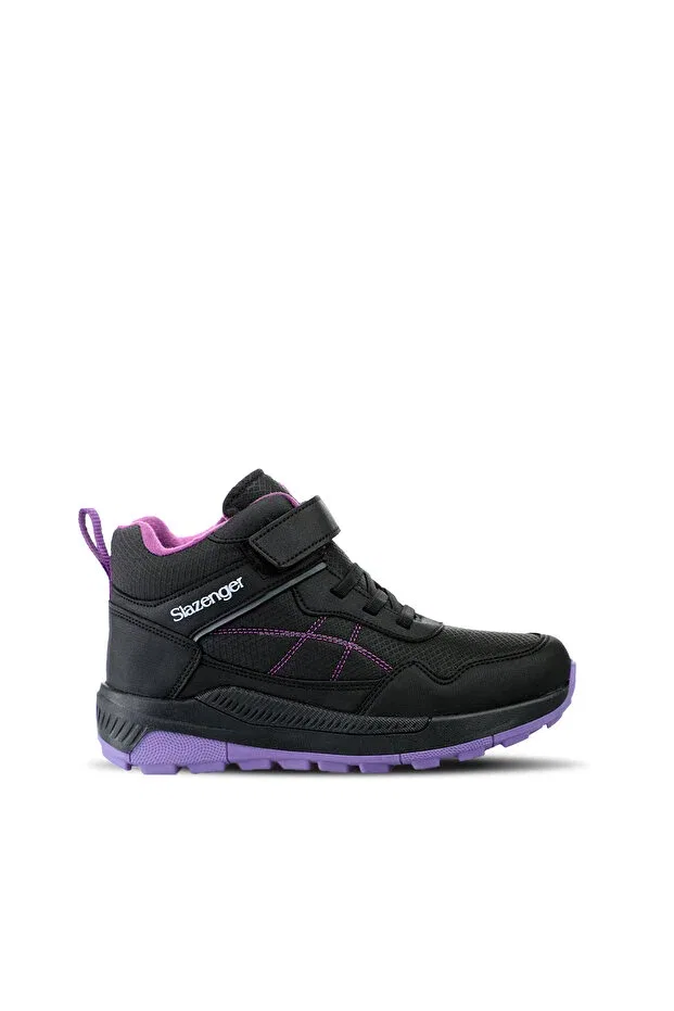 Детские ботинки для девочек на шнуровке Keti i Slazenger, Black / Purple