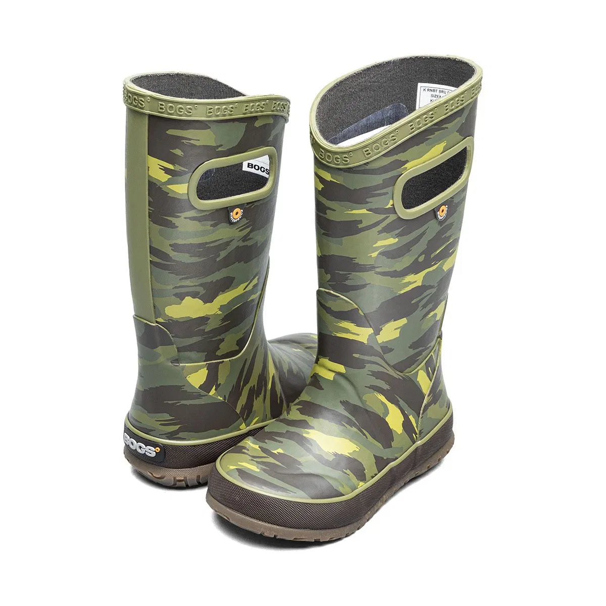 Детские резиновые сапоги для мальчиков с принтом Brush Camo Bogs, Green Multi / Brush Camo — фото 2