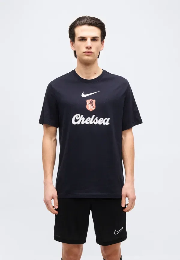 Футболка с принтом Chelsea fc - club wear Nike Performance, Pitch Blue, синий