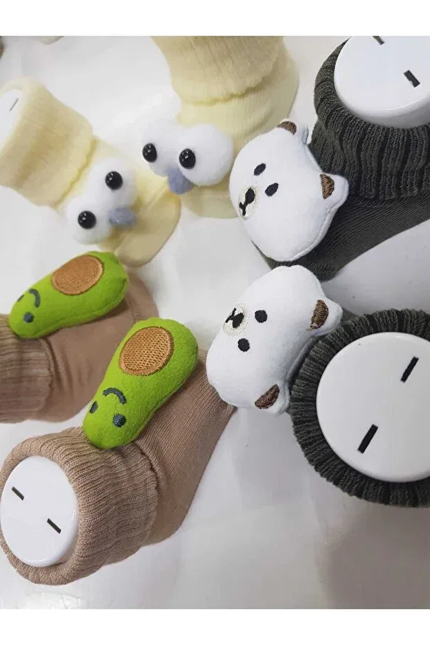 Детский комплект носков для новорожденных с животным принтом Baby By Bumbo, Green — фото 2