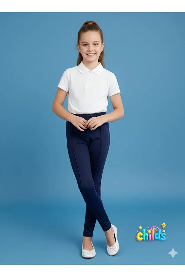 Детские леггинсы для девочек скинни Childs, Navy Blue