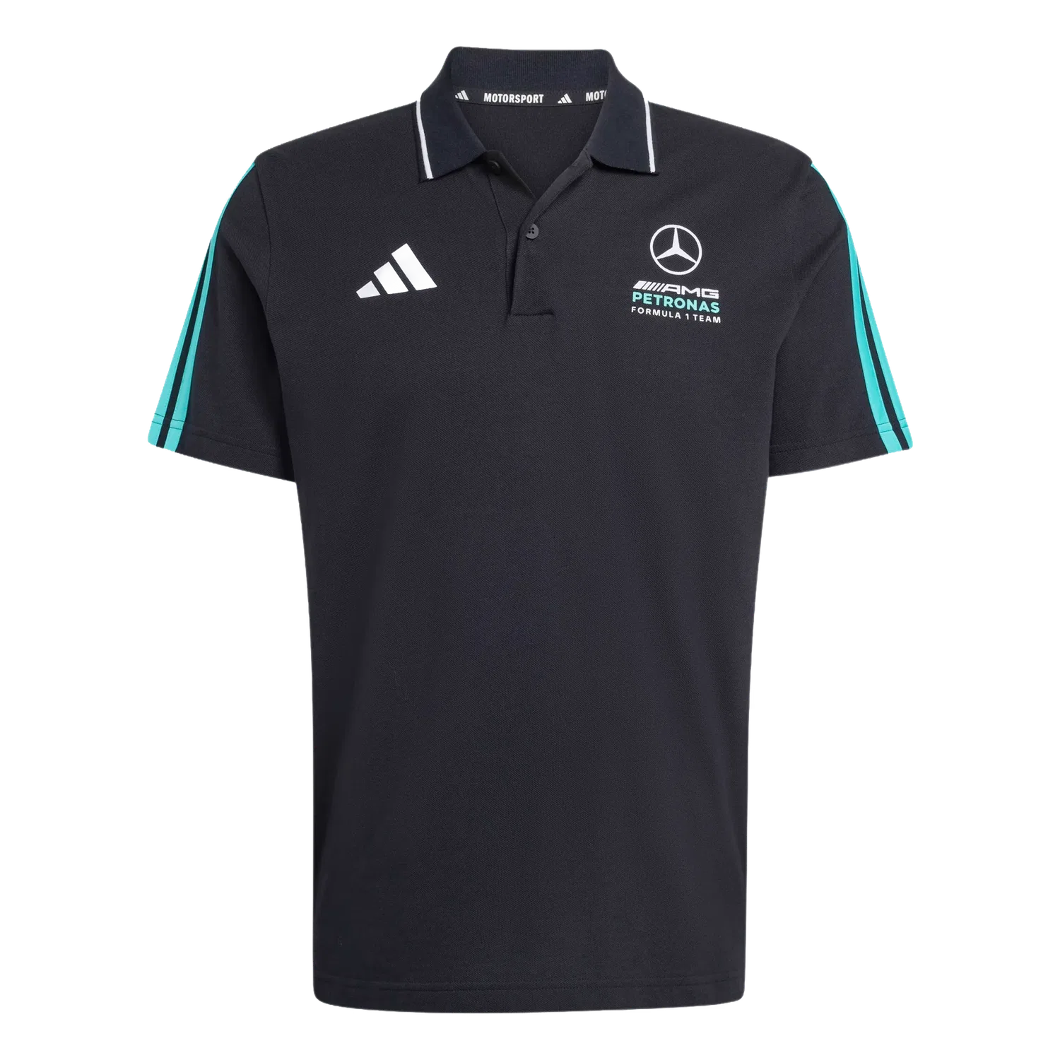 Мужское поло Mercedes-AMG Petronas Formula 1 Team Adidas, черный