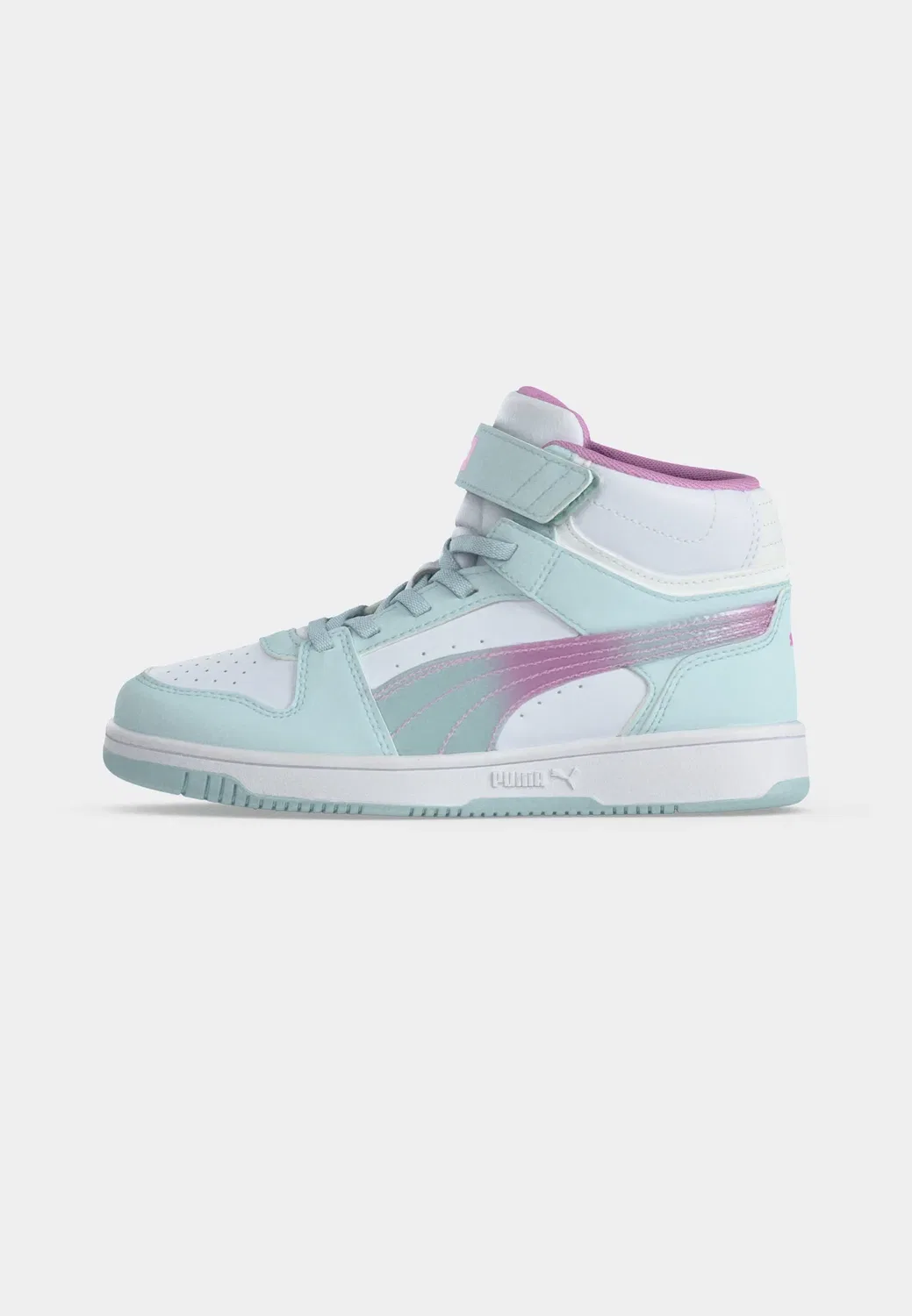 Rebound slam mid faded glow унисекс - высокие кроссовки Puma, Aqua Glow/Mauve Glow/White — фото 2