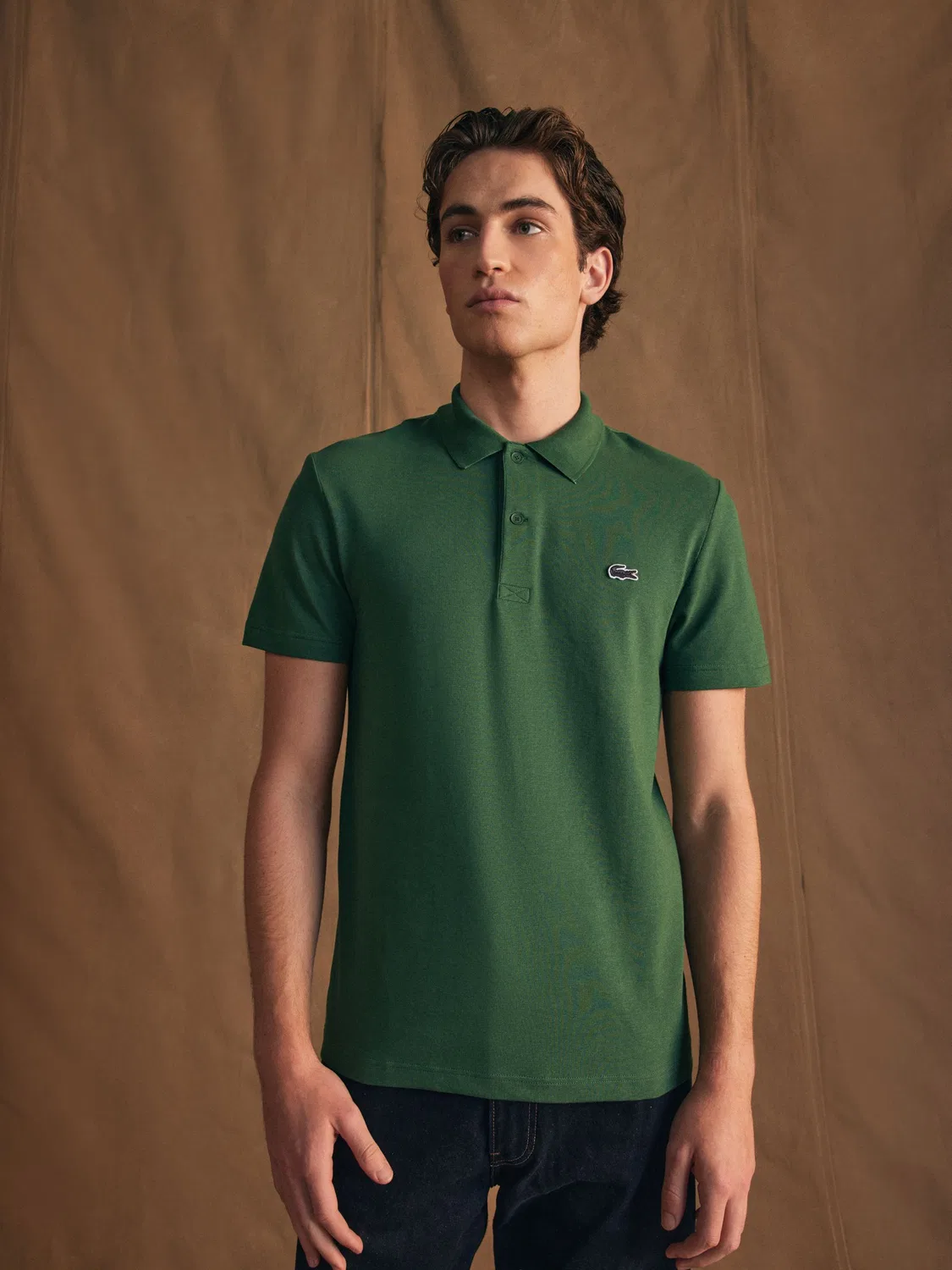 Зеленая рубашка-поло Lacoste стандартного кроя с короткими рукавами — фото 4