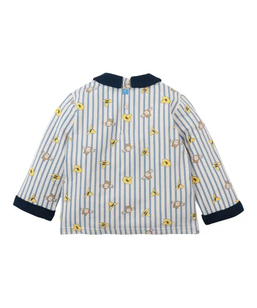 Детский комплект из жакета и брюк с принтом Curious George, moimoln, Navy — фото 4