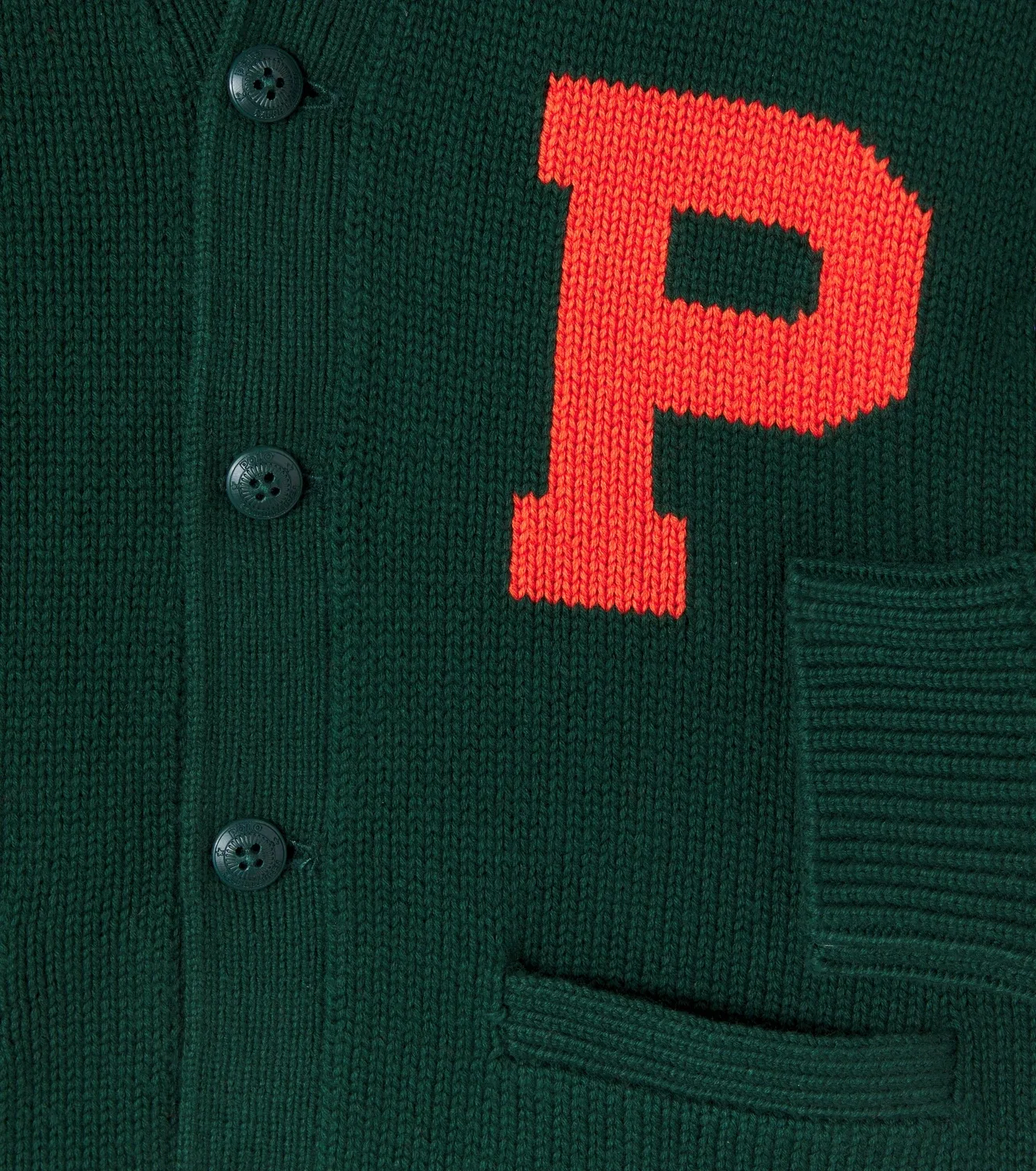Кардиган хлопковый Polo Ralph Lauren Kids, зеленый — фото 3