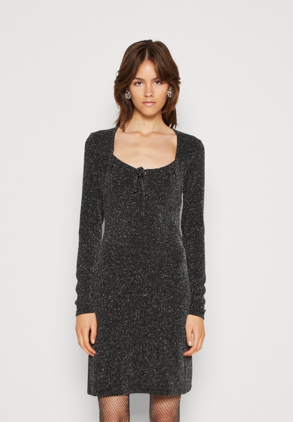 

Платье из джерси Pclina Tie Dress Pieces, черный