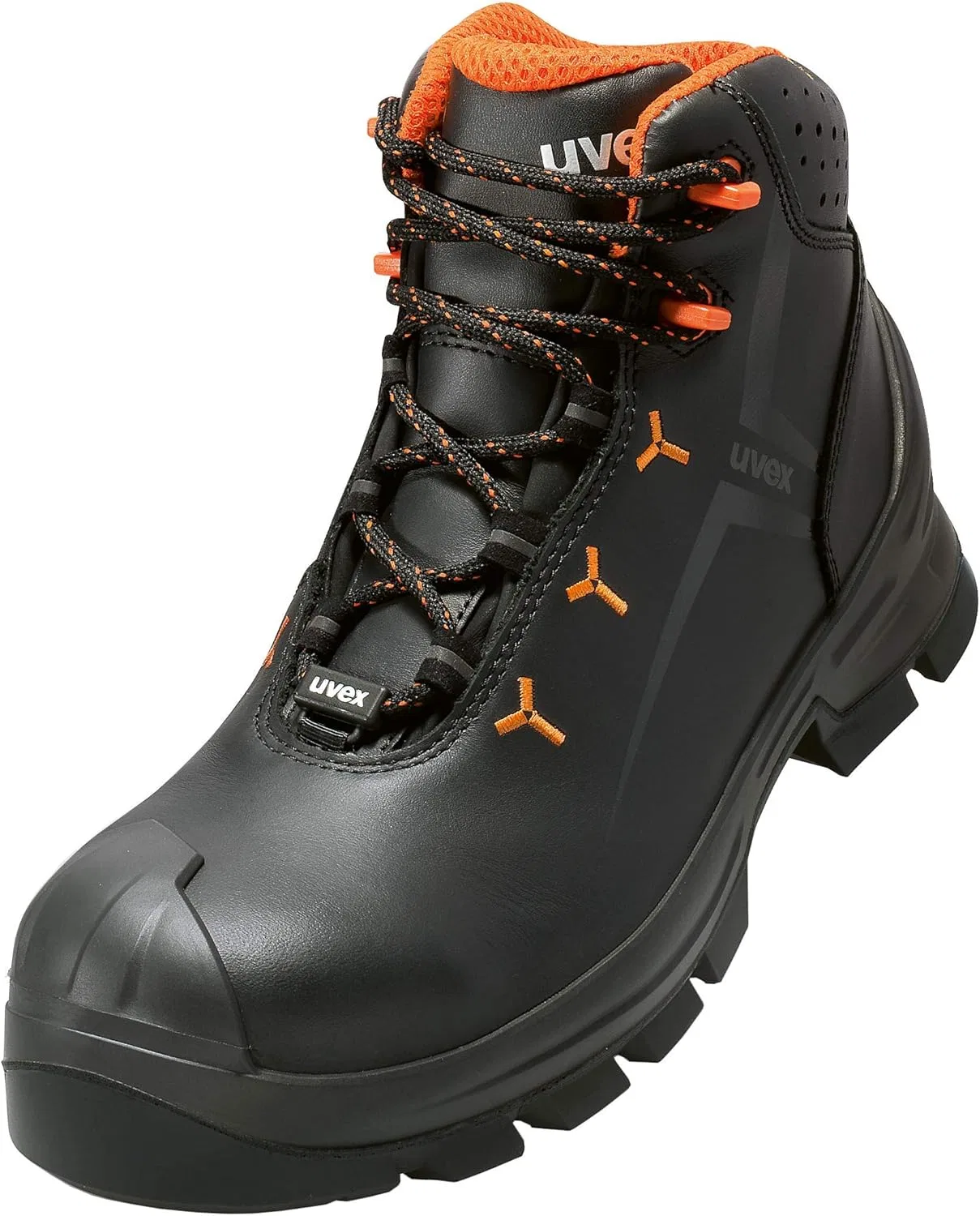 Защитная обувь Uvex Unisex 2 Vibram для защиты от огня, Black Orange