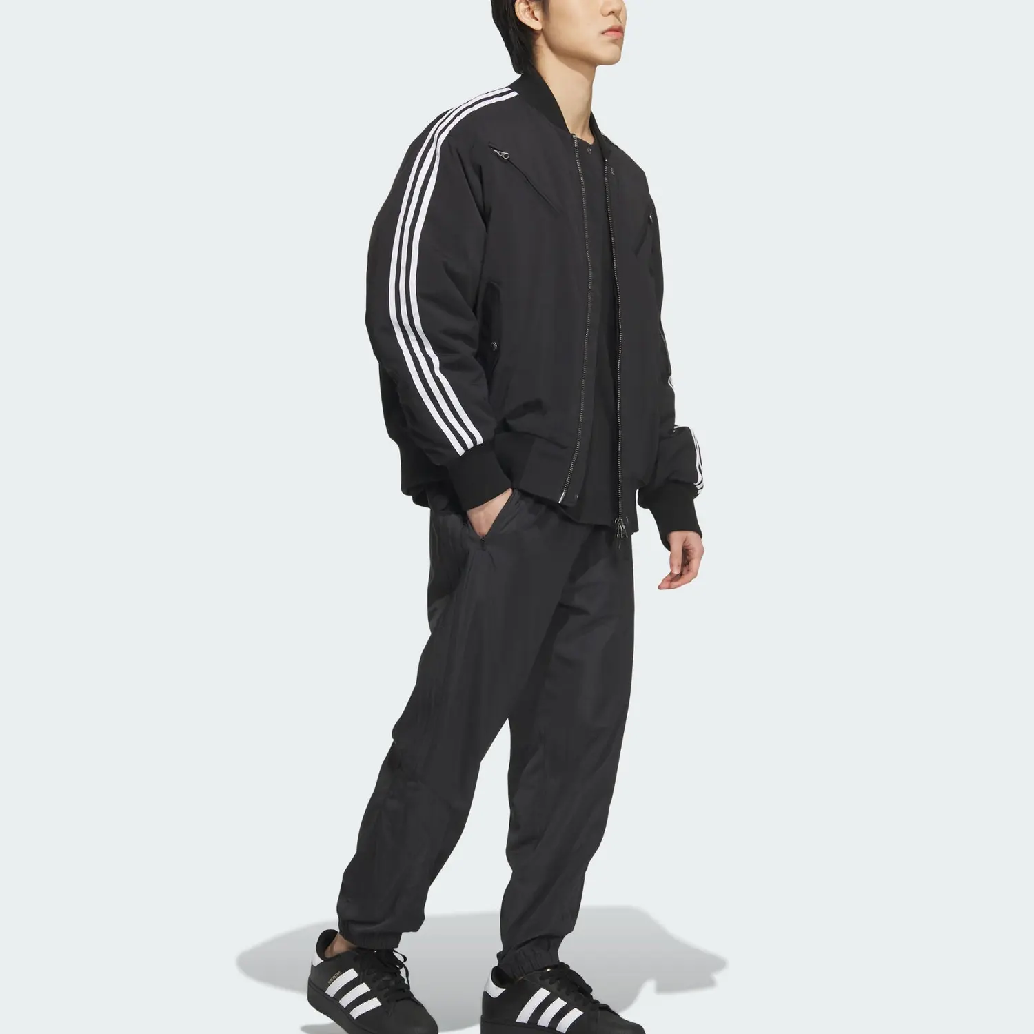Куртка-бомбер Adidas Originals New Padded, черный — фото 4
