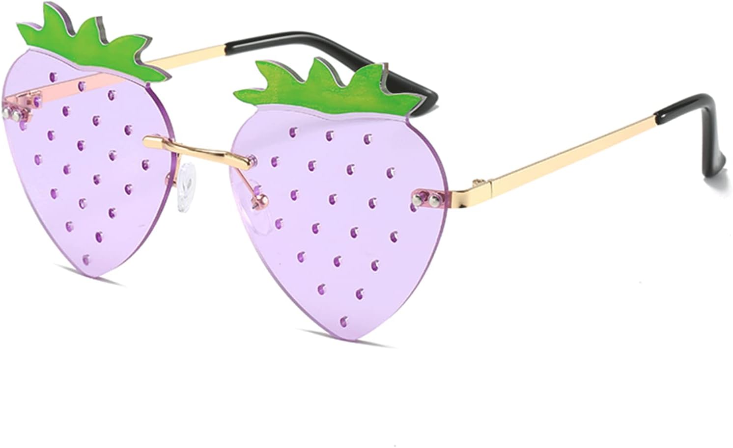 

Уникальные солнцезащитные очки YAMEIZE в форме клубники — стильные и милые — для женщин и мужчин, для фестивалей, вечеринок, рейвов, Хэллоуина и Рождества. Разноцветные очки, Gold Purple