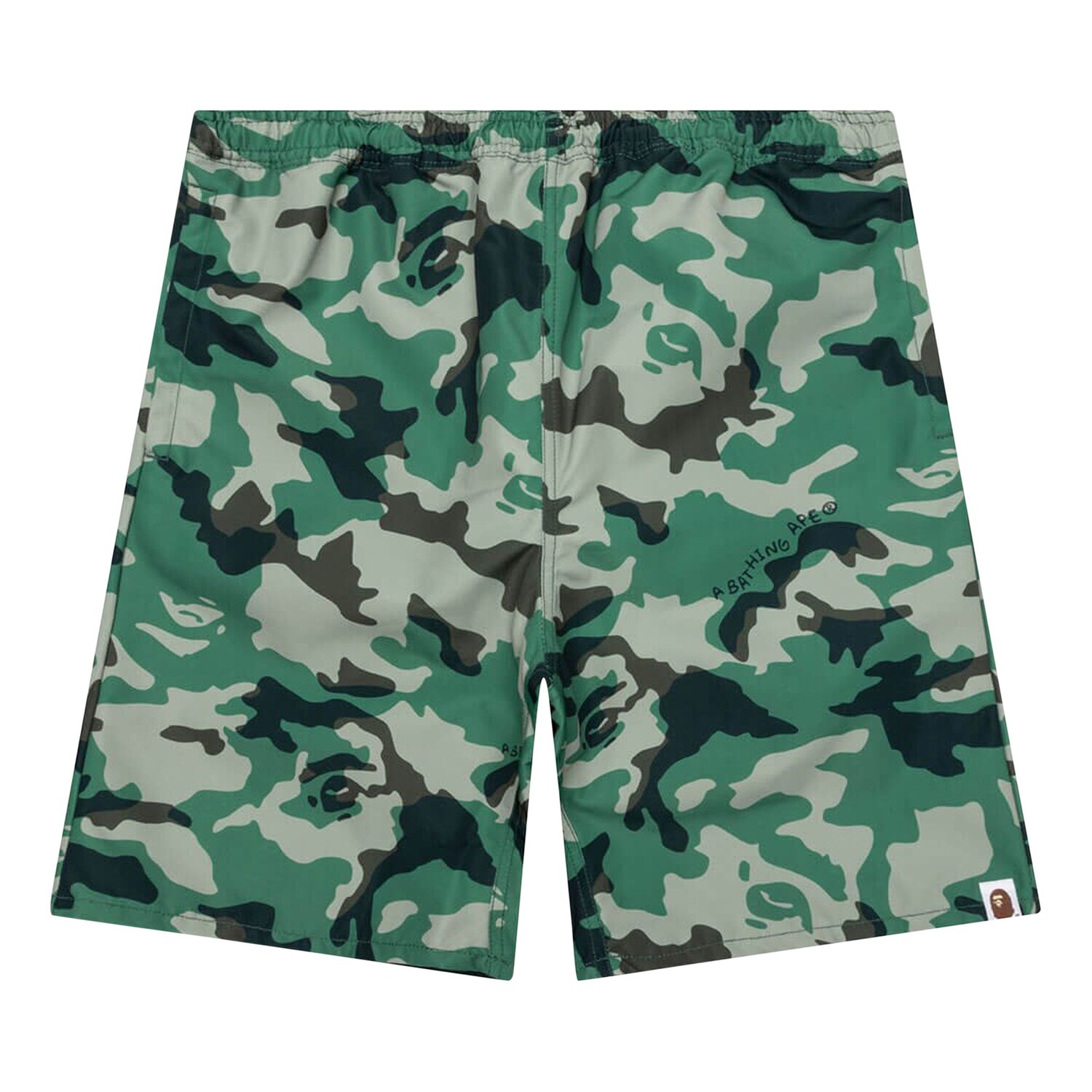 

Пляжные шорты BAPE Woodland Camo, цвет Оливковый